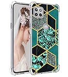 Palbyes Für Moto One 5G Ace Hülle, Moto G 5G Hülle, Slim Vier-Ecken-Airbags All-Inclusive, Stoßdämpfend Fallfest Silikon Weiche Handyhülle für Mororola Moto One 5G Ace (Green Grid)