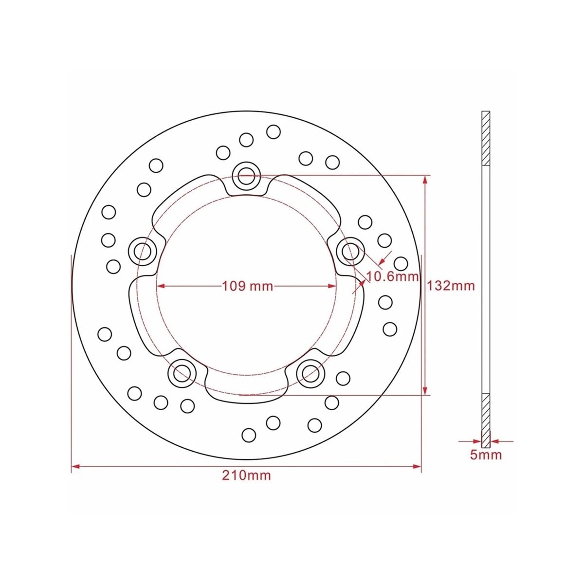 Rotore del disco freno posteriore adatto for Suzuki AN400 Burgman Skywave