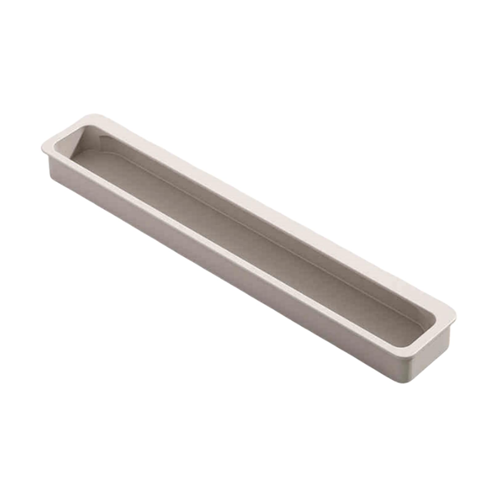 Jiajulashou123 Light Gray Recessed Finger Pulls Invisible Handle Hidden Door Handles Inset Handle Furniture Handles Drawer Pulls Embedded Handle Aluminum Wardrobe Concealed Handle For Cabinet Door (Length:175mm,)