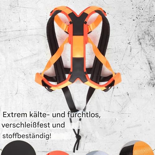 GTFYUDGH Schlittenhund Geschirr,Reflektierendes Großes Hundegeschirr - Komfortables Verstellbares Gurtzeug Für Schlitten Training Outdoor Aktivitäten