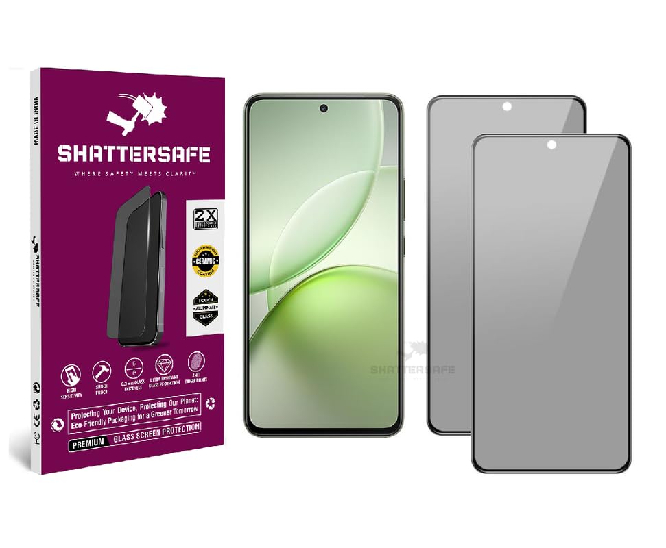 Image of Anti-Spy Privacy Tempered Glass Compatible For Vivo Y400 5G [Pack of 2]. 9H Hardness, Anti-Scratch, Edge-to-Edge Protection With Easy Installation Kit & Case Friendly Fit.