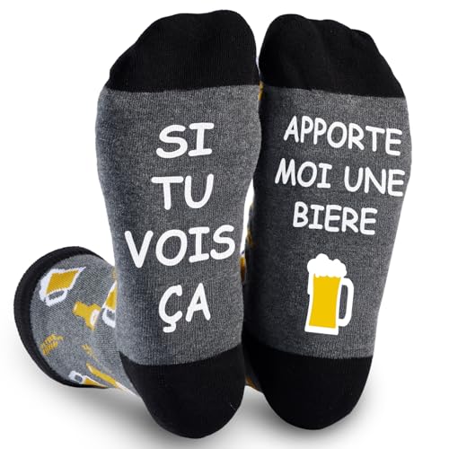 FLYWIND Chaussettes Humoristiques Homme 43-46 Cadeau Homme...