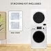 Equator Premium Stackable 15 Lbs Washer 1.62cf 110V+Vented Digi Dryer 3.5cf 110V in White