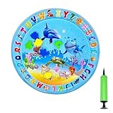 Pjeghbvop Dogs Cooling Mat Cats Bed Inflatable Water Bed Lounger for Small Cats Water Sensory Play Round Lounger Pet Cooling