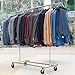 Price comparison product image Tatkraft Drogo - Professional Clothes Rail with Industrial Grade Wheels, Clothes Rail Heavy Duty, Holds up to 220 Lbs, Tool-Free Easy Fast Assembly - 1 min, Collapsible Clothes Rack, Chromed Steel
