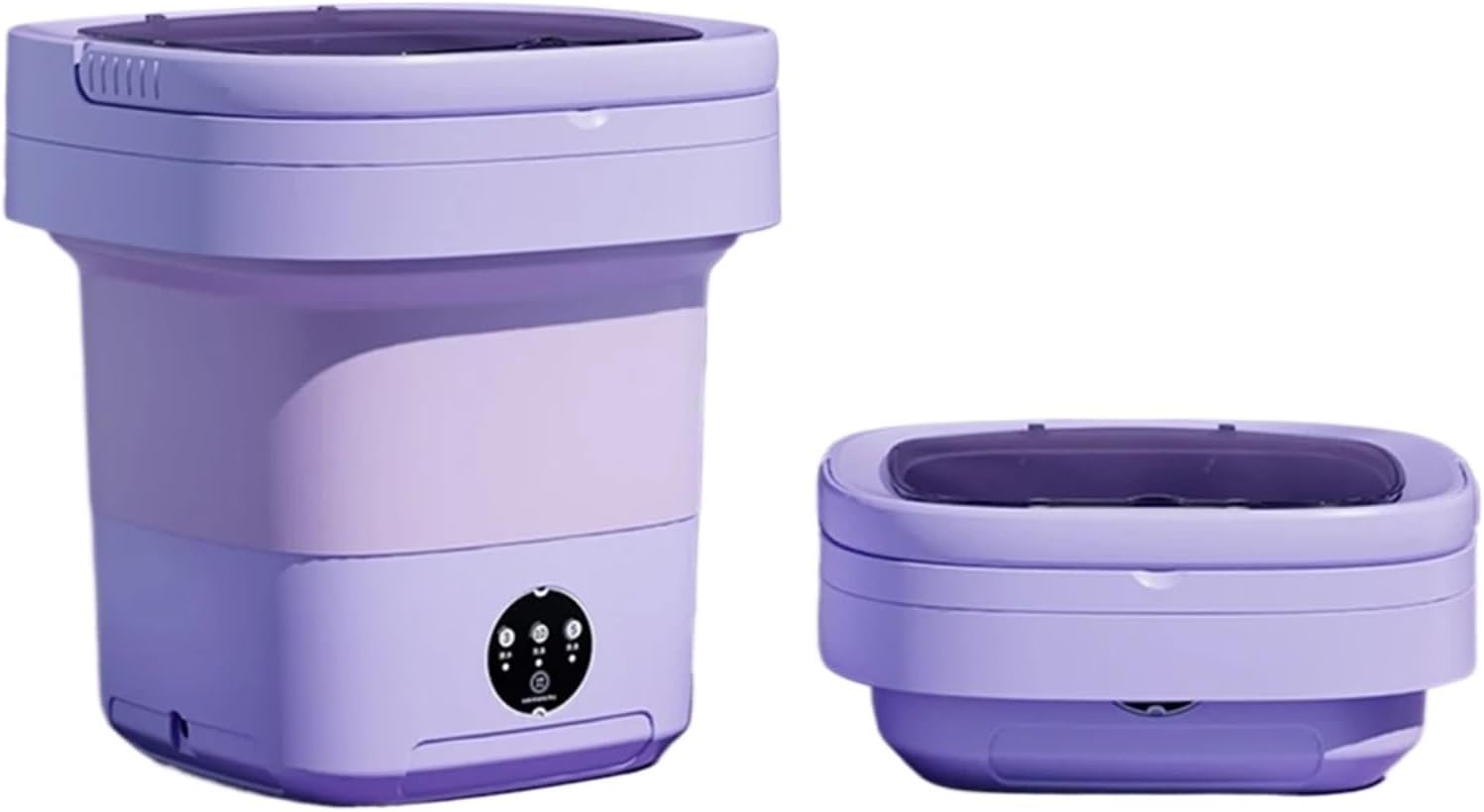 Compact Laundry. Ultrasonic Folding Portable Washing Machine 6L Big Capacity With Spin Dryer Bucket For Clothes Travel Home Underwear Socks .Portable(Pink)