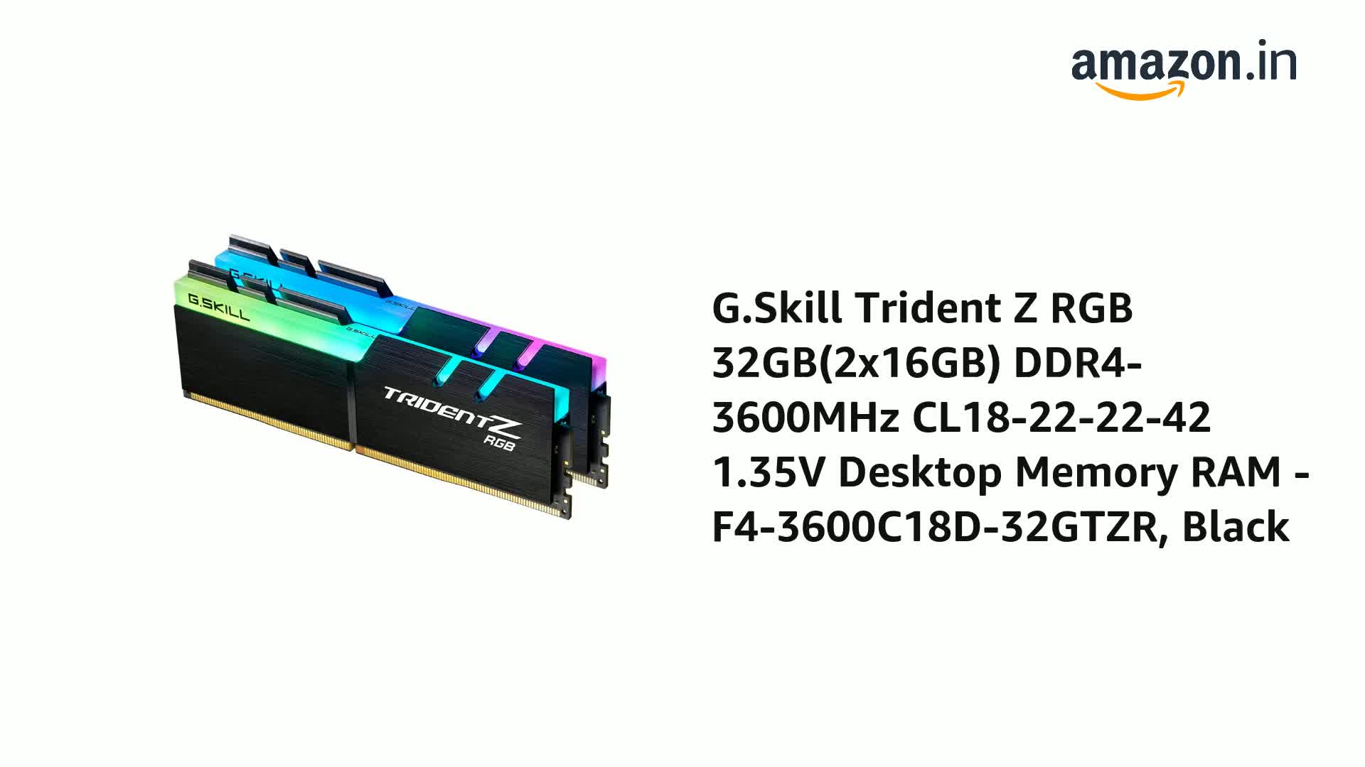 Amazon.in: Buy G.Skill Trident Z RGB 32GB(2x16GB) DDR4