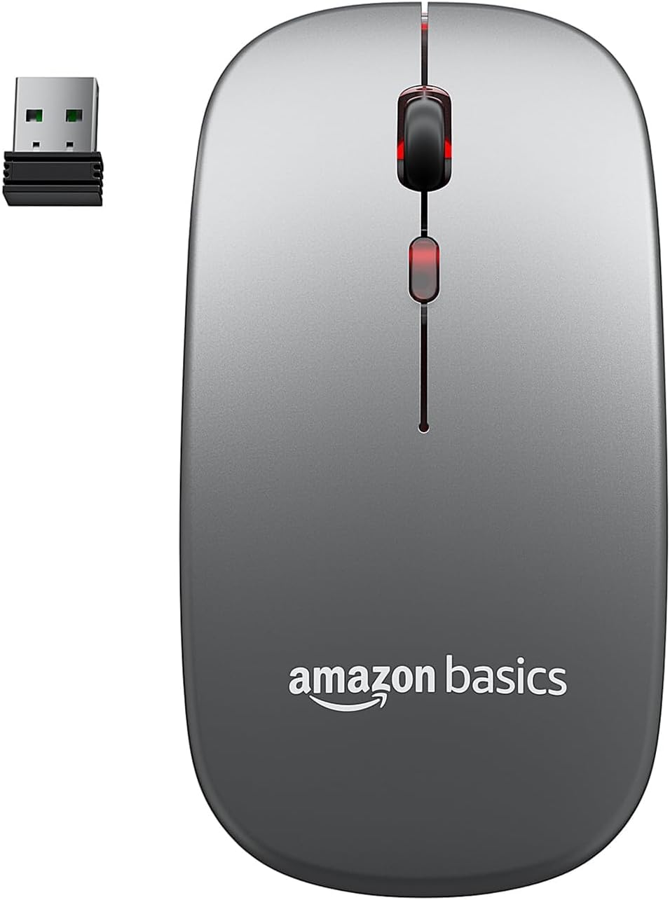 - amazon basics 2.4GHz Wireless + Bluetooth 5.1 Mouse, Multi-Device Dual Mode Slim Rechargeable Silent Click Buttons Wireless Bluetooth Mouse, 3 Adjustable DPI