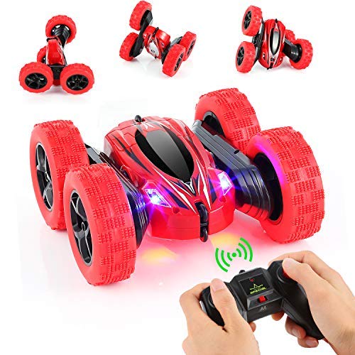 Preisvergleich Produktbild OCDAY Ferngesteuertes Auto, Wiederaufladbar RC Stunt Auto Rennauto, High Speed Spielzeugauto, Radio Ferngesteuerter Buggy Auto, Auto Spielzeug Rennfahrzeug für Kinder Jungen Mädchen (rot)