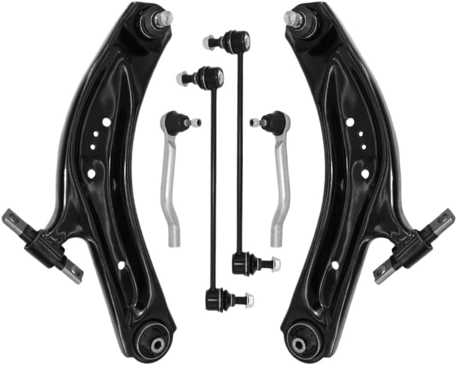 Front Lower Control Arm Sway Bar Link Tie Rod Suspension Kit 6Pcs Compatible With Rogue 2014 2015 2016 2017 2018 2019