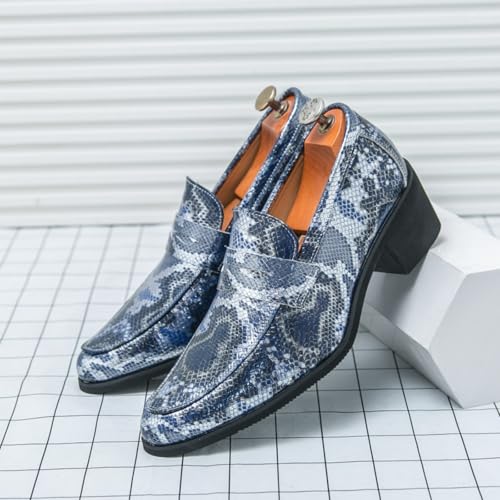 Men's Snakeskin - Print Loafers, Stylish Formal - Casual Footwear - Fashionable for Office Days, Dinner Dates & Daily Commutes3