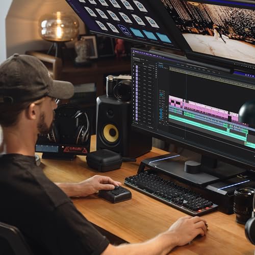 TOUR BOX Elite - Bluetooth Video Editing Controller Color Grading Speed Editor, Intuitive Control, Professional Digital Creator Console for Davinci, Premiere, Final Cut Pro and More, Mac/PC (Black)