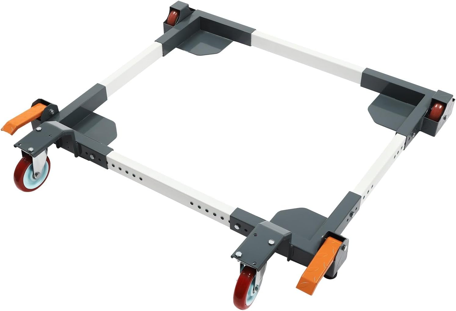 28 * 33.5Inch Adjustable Mobile Base 1500 lbs Strong Load Capacity Mobile Base with Foot Brake Fixed Casters for Factories Homes