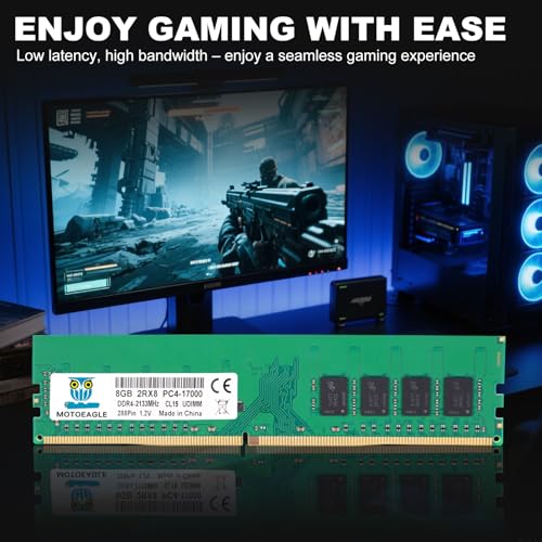 Image of 16GB DDR4 RAM 2x8GB 2133 MHz UDIMM 2RX8 PC4-17000 DDR4-2133P CL15 DIMM Non-ECC Desktop Memory KIT