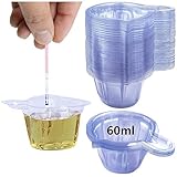 120PCS 60ML Urine Cup Plastic Disposable Urine Cup Urine Collection Cup Urine Specimen Cup Urine...