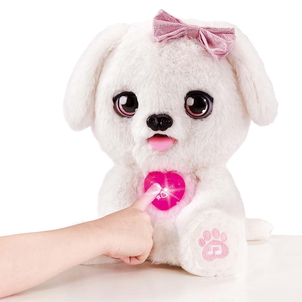 VTech - KissKiss, Mon Toutou Bisous, Peluche Interactive, Tête et Visage Animés, Compagnon Câlin Électronique, Animal à Fonctions, Jouet Chien Interactif, Cadeau Enfant Dès 3 Ans - Contenu en Français
