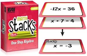 Amazon.com: EAI Education Math Stacks One-Step Algebra Game: Grades 6-8 ...