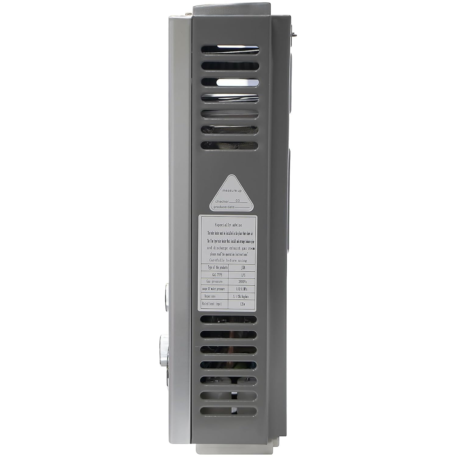 Propan-Durchlauferhitzer ohne Tank, 6L 12KW LPG GPL Instantaner tragbarer Wassererhitzer für den externen Gebrauch in Wohnmobilen, Wohnwagen, Anhängern, Kabinen, Einsatzort (6L 12KW)
