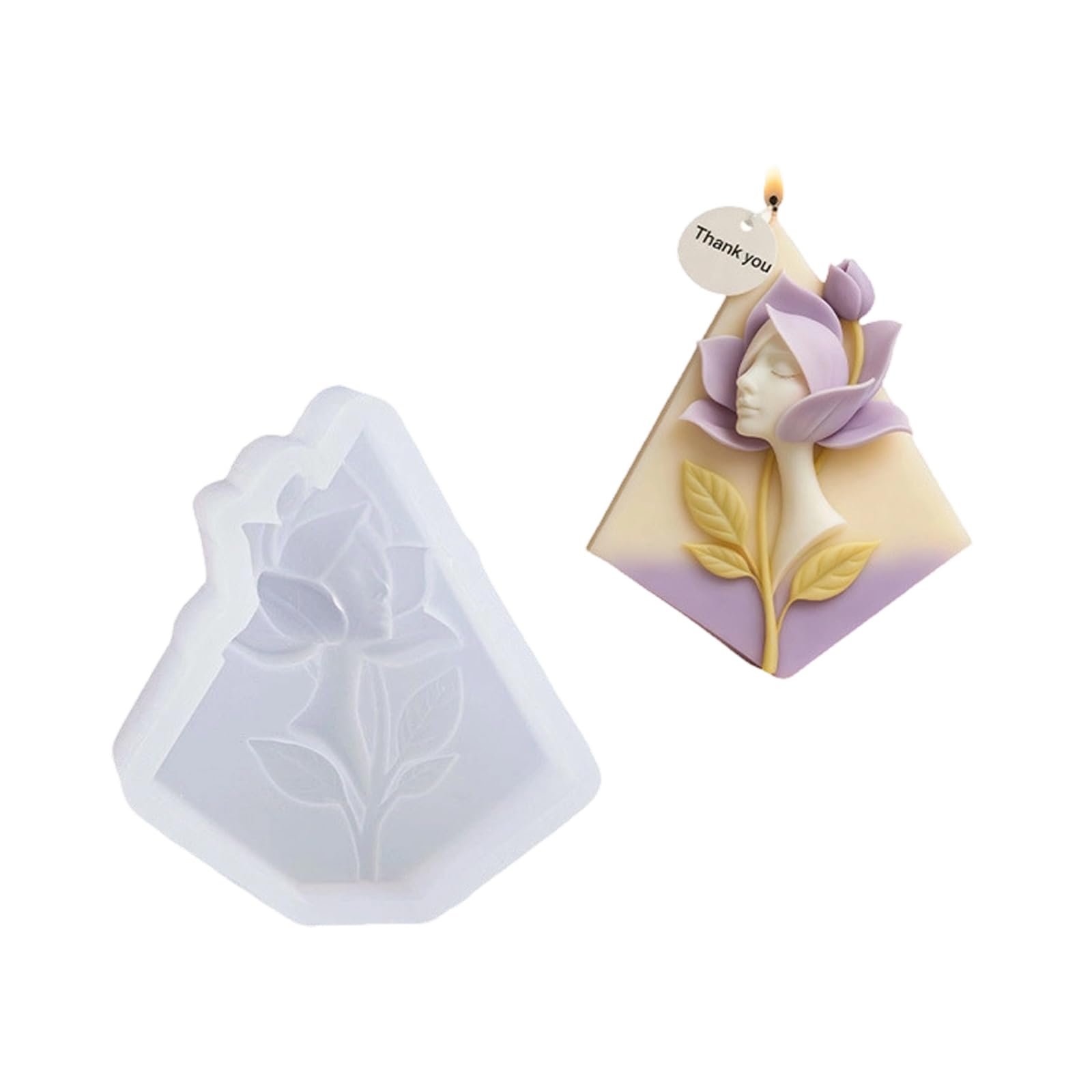Zxfdsfdbnm Multipurpose Silicone Craft for Soap Chocolate Featuring Human Face Flower Designs Easy Demolding Craft