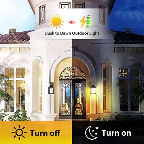 GKGG Solar Motion Sensor Outdoor Wall Lanterns #TOP25