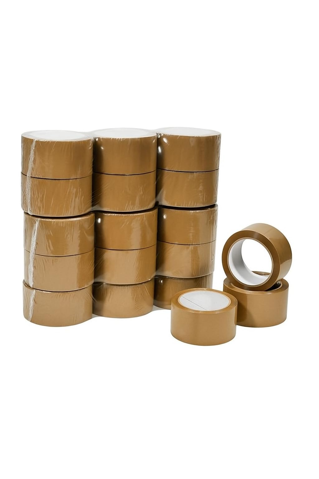 NOCEL Nastro adesivo per imballaggio marrone. Nastro di imballaggio per scatole di cartone, spedizioni e traslochi, 66 m x 48 mm. Nastro da imballaggio multiuso. Nastro adesivo marrone polipropilene