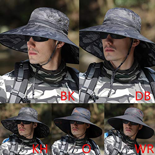 Men Large Bucket Hat Outdoor 50 for Sun for Camouflage Waterproof Foldable2