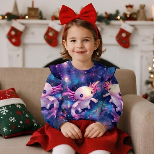 Bulopur Girls Sweatshirt Pullover Hoodie Soft Crewneck Long Sleeve Top for Kids Winter Warm Fall Clothes 1-8Y2