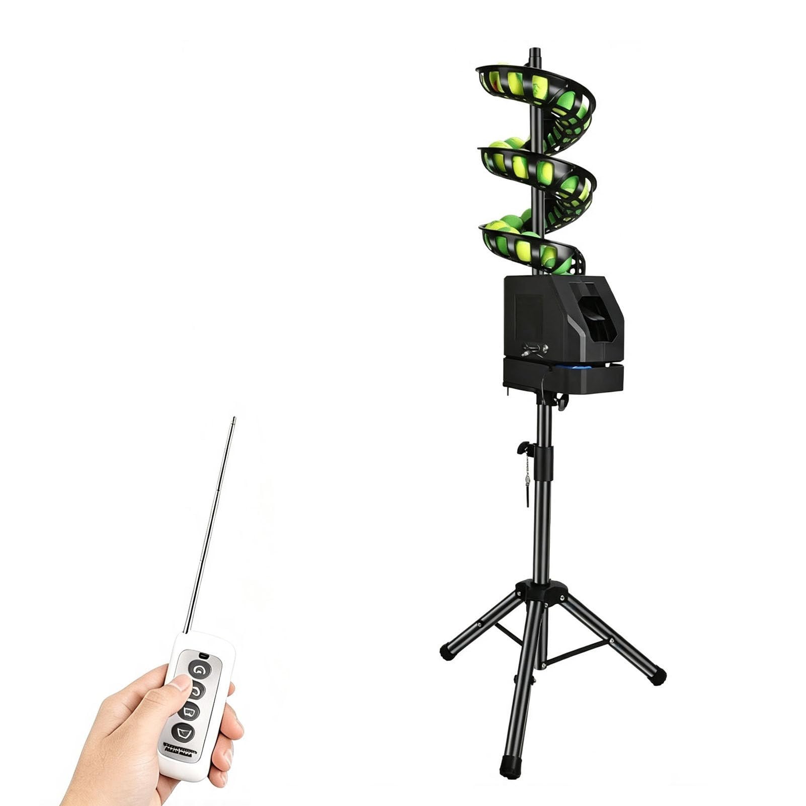 Macchina Lanciapalle Tennis con Telecomando, capacità 33 Palline