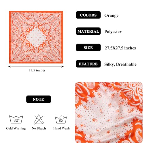 1 Pcs 27.5" Women Head Scarf Silk Like Stain Bandana Sleeping Hair Wrap Hair Scarf for Women2