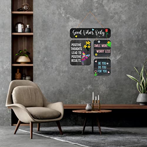 Image of Zesta Good Vibes Only Wooden Wall Hanging Decorative Items /Hanging Home Wall Decor Items /MDF Decoration Items /Cute Wall Art For Living Room /Home Decor Items Living Room