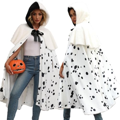 Maisuizi Dalmatiner Umhang Halloween Kostüm Damen