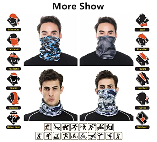 Image of VANCROWN Headband Neck Gaiter Head Wrap Headwear Face Mask Magic Scarf Bandana for Men and Women