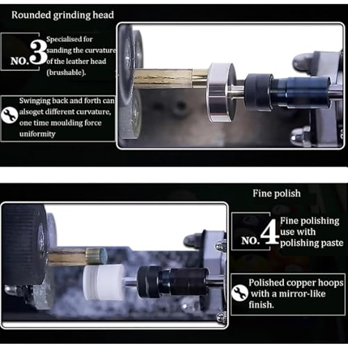 Herramienta para Reparar Puntas de Taco de Billar, 7 en 1, Compatible con Snooker, con Abrazadera, Torno, aro de Cobre y enderezador para un fácil Mantenimiento.