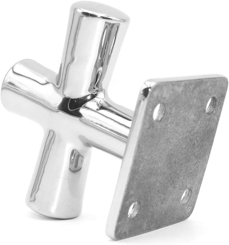 NUZAMAS Heavy Duty Design Marine 316 Stainless Steel Single Cross Bollard, Boat Yacht Mooring Cleat Fasten Mooring Lines 10 51YQy8BprHL. AC SL1000