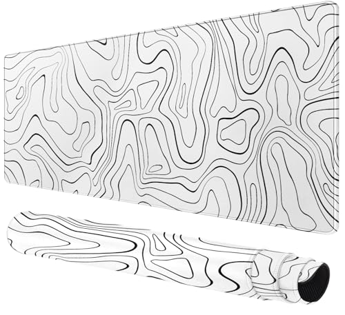 Rcege Large Gaming Mouse Pad Extended Desk Mat with Non Slip Stitched Edge