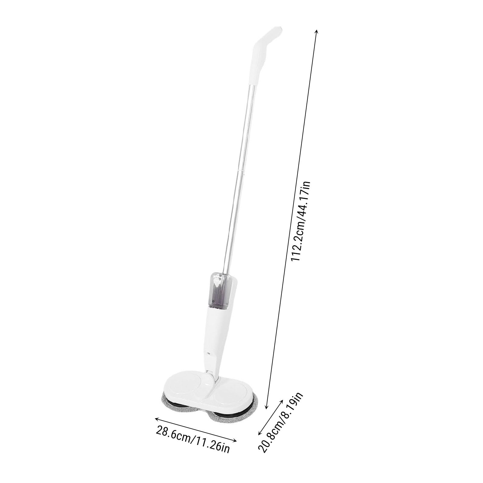 Mopa eléctrica inalámbrica potente con depósito de agua grande para limpieza en seco y húmedo, color blanco