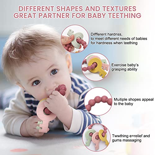 Silicone Teething Toys for Baby 3+ Months, Choking-Proof Design, 100% Food-Grade Silicone, Infant to Toddler Teether, Essential Stuff for Baby Boy and Girl - Image 5