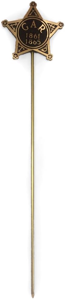 Civil War Bronze Union Grave Marker, G.A.R. 1861-1865 for Cemetery, Memorial Flag Holder, Made in USA