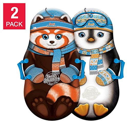 Sno-Storm 36in Kiddy Sled 2-Pack // Foam Soft Winter Snow Sled for Adults