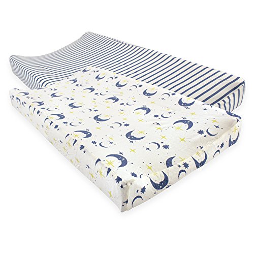 Image of Touched by Nature Unisex Baby Organic Cotton Changing Pad Cover, Moon, One Size