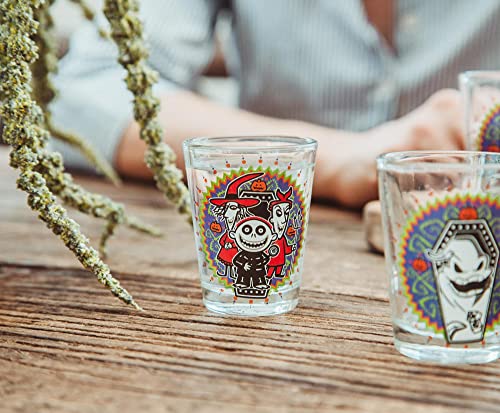 Disney The Nightmare Before Christmas Day Of The Dead 2-Ounce Mini Whiskey Shot Glass Cups, Set Of 4 #TOP6