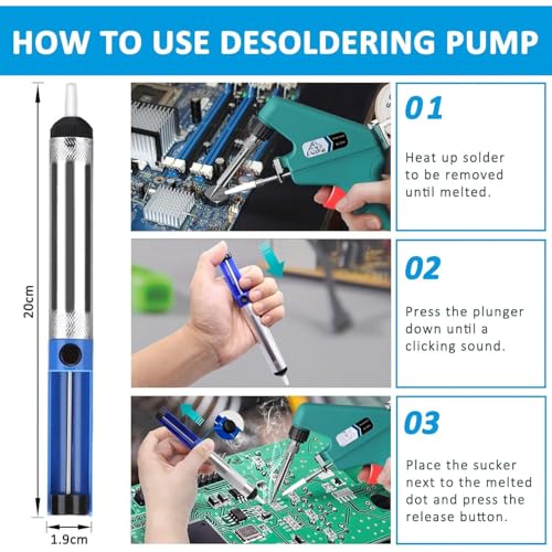 Image of Soldering Iron Kit, 60 W 220 V Soldering Gun Kit with 10-In-1 Soldering Guns Tool, Solder Machine with Wire, Iron Gun, One-Handed Operation Soldering Iron Kit for Welding and Repairing