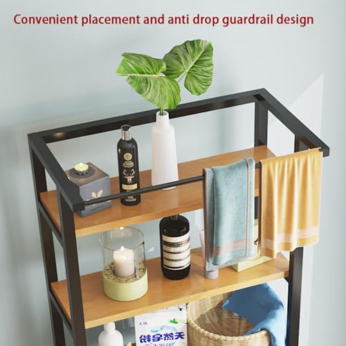 Étagère à linge avec support multifonction Nizat à haute capacité de rangement vertical