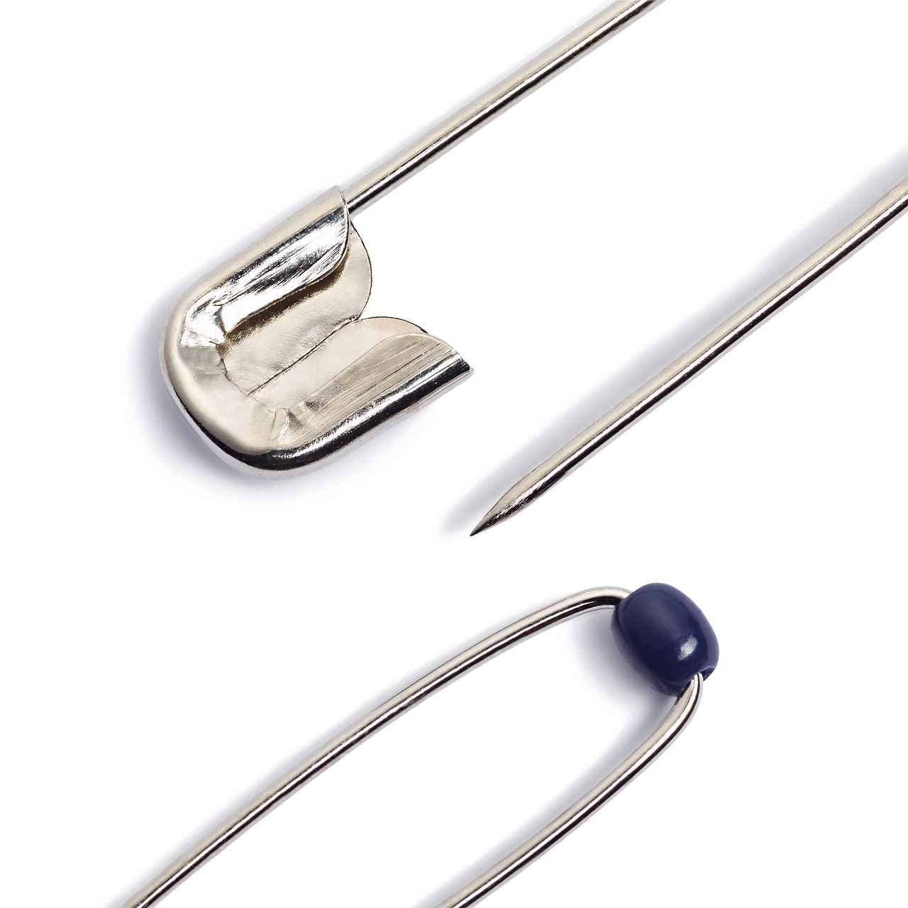 Prym No. 1 34mm Steel Ball Safety Pins Silver