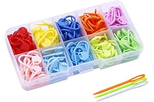SUZUYO Stitch Markers 10 Colorful Knitting Crochet Locking Markers