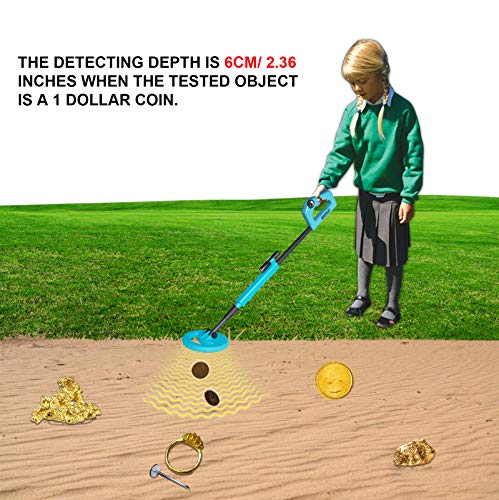 all-sun TS20A Junior Metal Detector for Children DIY Beach Yard Toy, Blue - Thumbnail 6