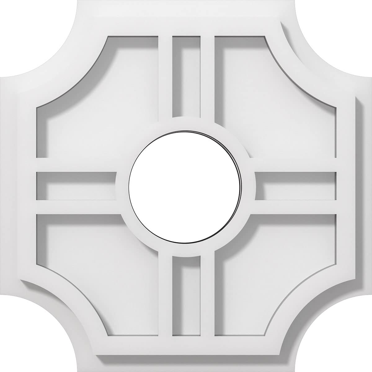 Médaillon de plafond contemporain en PVC pour sublimer le lustre du salon