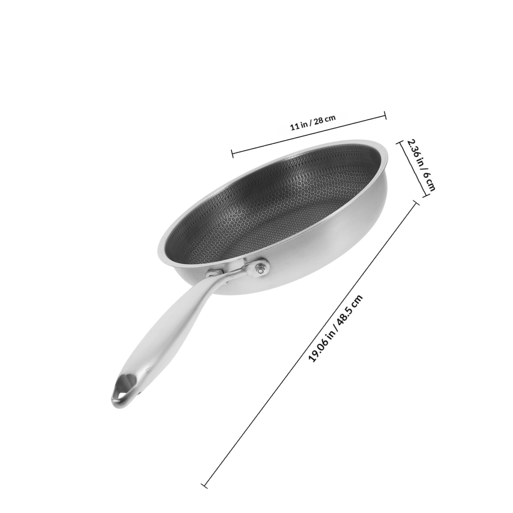 Wok e Superficie Ape Antiadherente Manico Ergonomico in Inossidabile Padella per Cucina per e Salsicce
