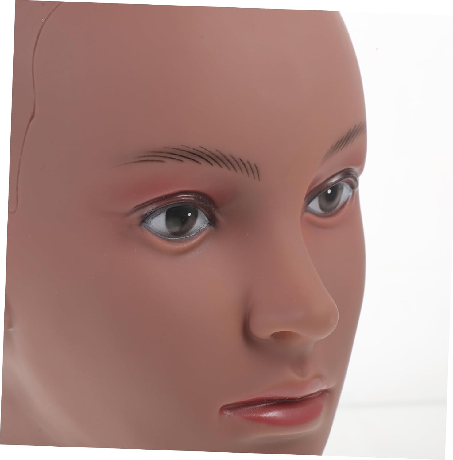 Mikinona Professional Training Aid Black Manikin Head Cap Hat Display for Hair Styling Wig Exhibition