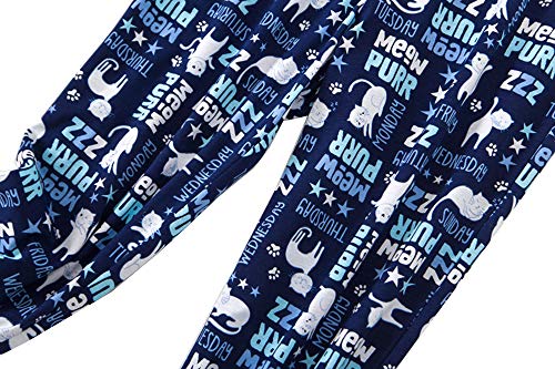 Image of CHUNG Women Cotton Pajama Sets Sleepwear pjs Short Sleeve Shirt Capri Length Crop Pants Cute Vivid Print